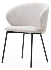 Scaun dining crem din stofa Adrano