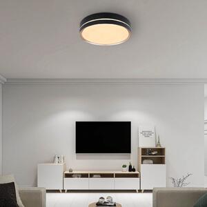 Globo Plafonieră LED Manni, Ø 39 cm, negru/bronz, CCT, reglabil, Negru, Camera de zi / sufragerie, Metal, Modern