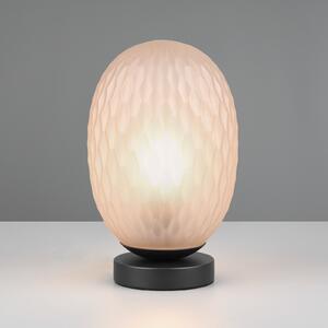 Trio Lighting Lampă de masă Facette, chihlimbar, înălțime 29 cm, sticlă, E27, Bej, Camera de zi / sufragerie, Sticlă, Modern