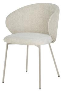 Scaun dining crem din stofa Adrano