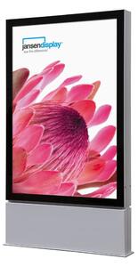 Vitrina afiș față-verso de exterior cu iluminare LED 120 x 180 cm, aluminiu
