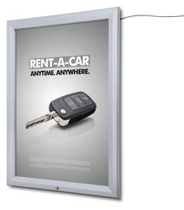 Vitrina de informare LED de exterior 70 x 100 cm - tip T, aluminiu