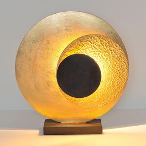 Holländer Lampă de masă LED La Bocca, H=43 cm, auriu-maro, Auriu / Alamă, Camera de zi / sufragerie, Metal, Modern