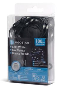 Instalație LED de Crăciun de exterior Aigostar 100xLED/8 funcții 10,3m IP44 alb rece