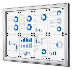 Vitrina interioara cu incuietoare pentru informatii 8 x A4, aluminiu