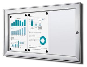 Vitrina interioara cu incuietoare cu informatii 3 x A4, ignifuga, aluminiu