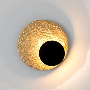Holländer Aplică de perete LED Infinity pe auriu, Ø 20 cm, reglabil, Auriu / Alamă, Camera de zi / sufragerie, Metal, Modern