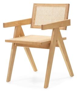 Scaun dining, bej ,din rattan natural, Freja