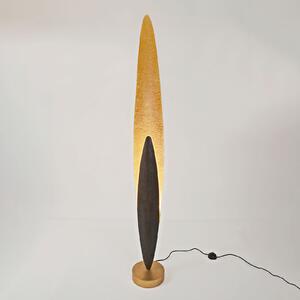 Holländer Lampă de podea Lingua, auriu, Auriu / Alamă, Camera de zi / sufragerie, Metal, Design
