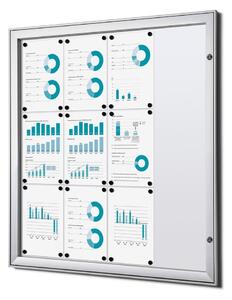 Vitrina interioara cu incuietoare cu informatii 12 x A4, ignifuga, aluminiu