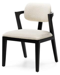 Scaun dining, crem, din stofa boucle, Apulia