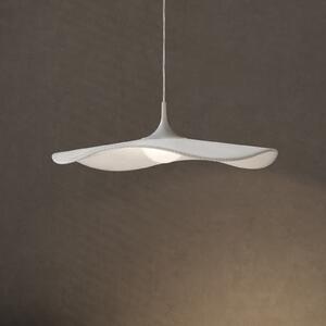 Bover Lampă suspendată LED Mediterránia, alb, Ø 52 cm, plastic, reglabil, Alb, Camera de zi / sufragerie, Plastic, Design