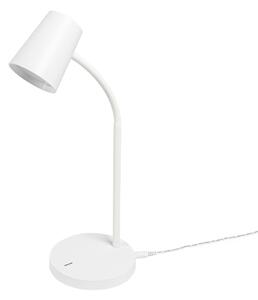 Lampă de masă Lindby, Ailina, reglabil, Alb, Studiu / Birou, Plastic, Modern