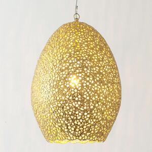 Holländer Lampă suspendată Cavalliere, aur, Ø 34 cm, reglabil, Auriu / Alamă, Camera de zi / sufragerie, Metal, Design