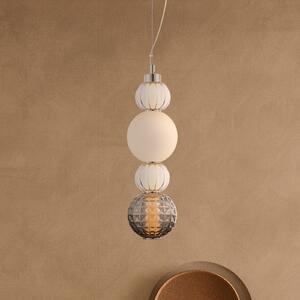 Maytoni Lampă suspendată LED Colier crom sticlă Ø 14,7 cm 3.000 K, Metalic, Camera de zi / sufragerie, Sticlă, Modern