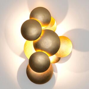 Holländer Aplică de perete cu LED BOLLADARIA, auriu, 42 x 27 cm, metal, dimabil, reglabil, Auriu / Alamă, Camera de zi / sufragerie, Metal, Design