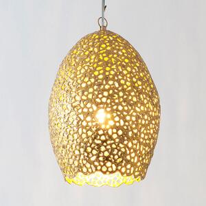 Holländer Lampă suspendată Cavalliere, aur, Ø 22 cm, reglabil, Auriu / Alamă, Camera de zi / sufragerie, Metal, Design