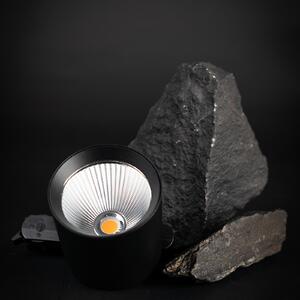 The Light Group Spot de șină SLC LED Fox, negru, 3.000 K, trifazată, Negru, Camera de zi / sufragerie, Aluminiu