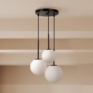 Maytoni lampă suspendată Basic form, negru, Ø 40 cm, 3 becuri, reglabil, Negru, Camera de zi / sufragerie, Sticlă, Modern, glob
