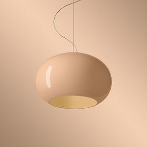 Foscarini lampă suspendată Buds 2, cipria, E27, suspensie 350 cm, reglabil, Bej, Camera de zi / sufragerie, Sticlă, Design