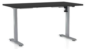 Masa inaltime reglabila OfficeTech A, 140 x 80 cm, bază gri, negru