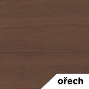 Masă înălțime reglabilă OfficeTech Strong 180 x 80 cm, picioare negre, nuc