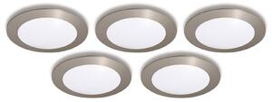 Hera Lampă încastrată FR 68-LED set 5x alb cald, Metalic, Camera de zi / sufragerie, Plastic, Modern, Montarea mobilierului