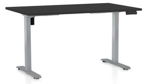 Masa inaltime reglabila OfficeTech B, 140 x 80 cm, bază gri, negru