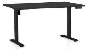 Masa inaltime reglabila OfficeTech B, 140 x 80 cm, bază neagră, negru