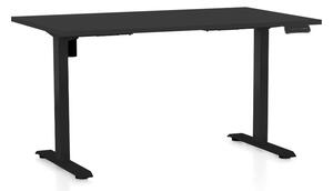 Masa inaltime reglabila OfficeTech B, 120 x 80 cm, bază neagră, negru