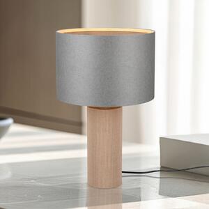 Trio Lighting Canio lampă de masă, înălțime 48 cm, gri/maro, carton, 1 x E14, Gri, Camera de zi / sufragerie, Hârtie / Carton