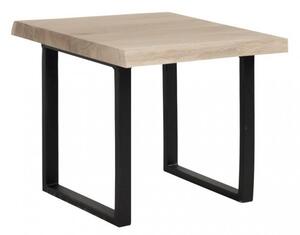 Masuta de cafea, natur, din lemn de stejar si metal, L50 cm, Harlem