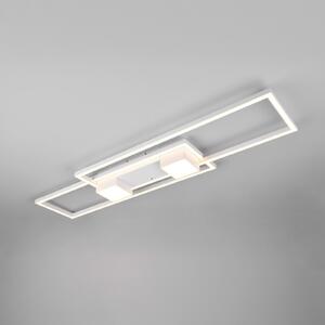 Trio Lighting Albany plafonieră LED, alb, 100 x 28 cm, aluminiu, CCT, dimabil, reglabil, Alb, Camera de zi / sufragerie, Aluminiu, Modern, Plafon cu flacără multiplă