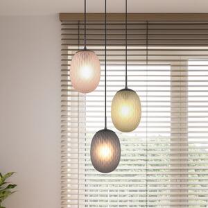 Trio Lighting Lampă suspendată Facette, multicoloră, Ø 43 cm, 3 becuri, sticlă, reglabil, Multicolor, Camera de zi / sufragerie, Sticlă, Modern