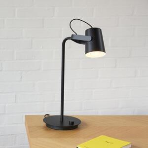 Hübsch Ardent lampă de masă, negru, fier, E14, înălțime 54 cm, Negru, Studiu / Birou, Metal