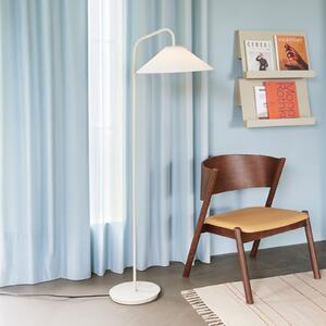 Hübsch Lampadar solid, alb, nisip, sticlă, fier, E27, Bej, Camera de zi / sufragerie, Metal, Design