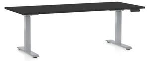 Masa inaltime reglabila OfficeTech D, 180 x 80 cm, bază gri, negru