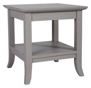 Noptiera gri din lemn masiv L48 cm Rustic