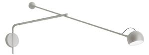 Lampă de perete Artemide, Ixa, reglabil, Gri, Camera de zi, Metal, Design