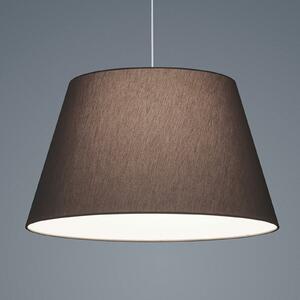 Helestra Certo lampă susp. conică 1 bec antracit, reglabil, Negru, Camera de zi / sufragerie, Țesătură / Textil, Modern