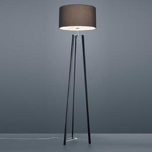 Helestra Certo lampă de podea 3 picioare, antracit, Negru, Camera de zi / sufragerie, Țesătură / Textil, Modern, Tripod
