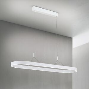ORION Lampă suspendată LED Carrara, albă, reglabilă pe înălțime, CCT, reglabil, Alb, Camera de zi / sufragerie, Aluminiu, Modern
