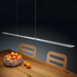 Helestra Lexx lampă susp. LED nichel mat EasyLift, reglabil, Gri, Camera de zi / sufragerie, Metal, Modern
