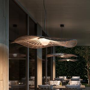 Bover Lampă suspendată LED pentru exterior Mediterránia, maro, Ø 105 cm, reglabil, Maro / Rugină, Plastic, Design
