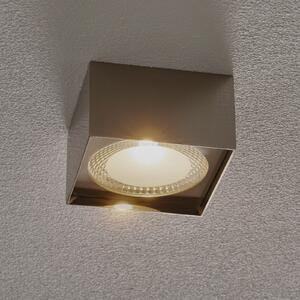 Helestra Kari plafonieră LED, unghiulară, nichel, reglabil, Gri, Camera de zi / sufragerie, Metal, Modern