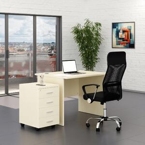 Set mobilier birou SimpleOffice 1, 100 cm, mesteacan