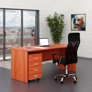 Set mobila birou SimpleOffice 1, 180 cm, cires