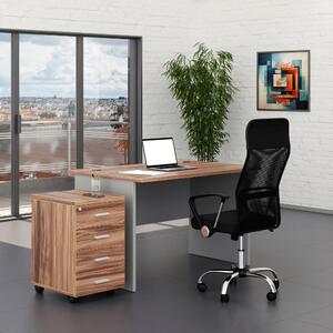 Set mobilier birou SimpleOffice 1, 120 cm, nuc / gri