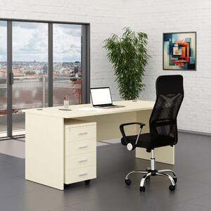 Set mobilier birou SimpleOffice 1, 180 cm, mesteacan
