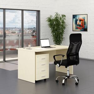 Set mobilier de birou SimpleOffice 1, 140 cm, mesteacan